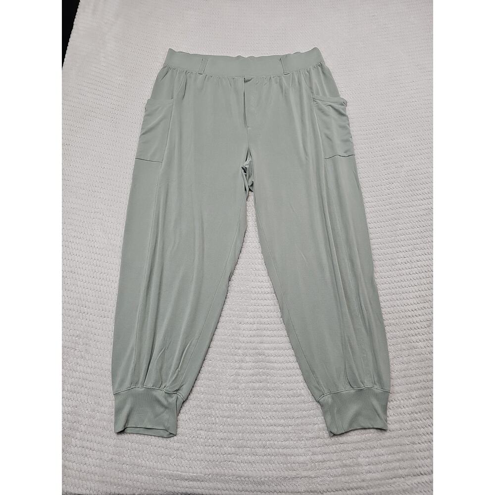aerie Wide Leg Jogger Pants in Sage Green